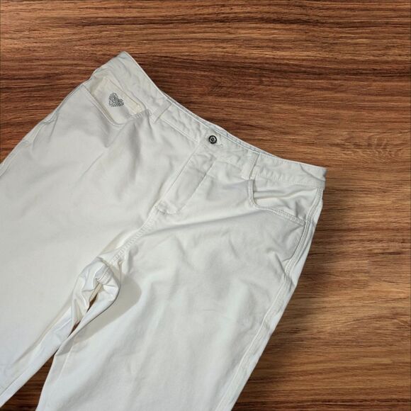 Dream Jeans By Quacker Factory White Bootcut Jeans PLUS SIZE TALL - Picture 2 of 6